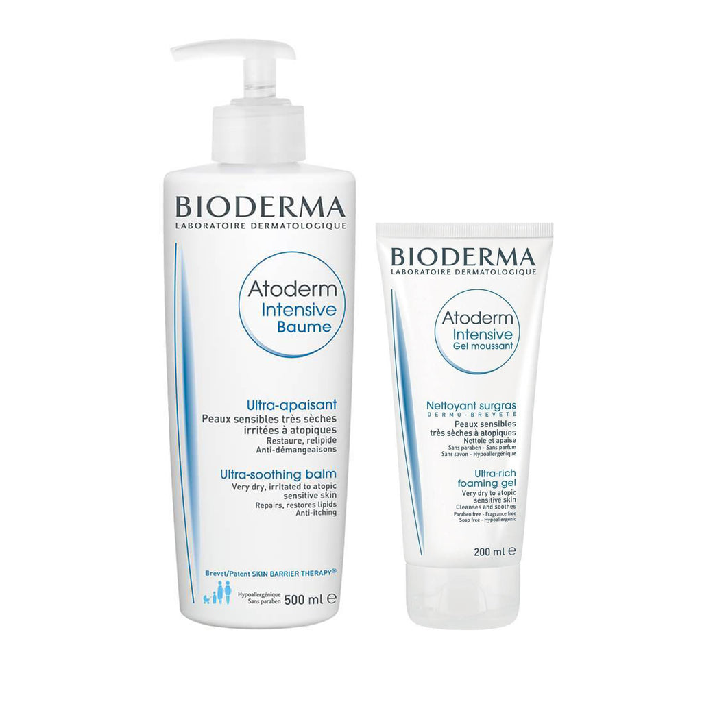 Bioderma Atoderm Intensive Baume & Intensive Foaming Gel | Vücut Bakım | Yoğun Kuru Cilt, Çok Hassas Ciltler, Atopik Cilt, Hassas Cilt | MOYSTİ