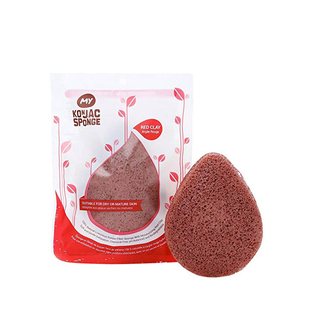 Konjac Sponge Red Clay Moist | Cilt Bakım | 1 Adet | MOYSTİ