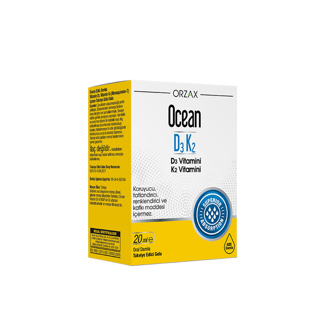 Orzax Ocean D3K2 Damla 2'li Paket