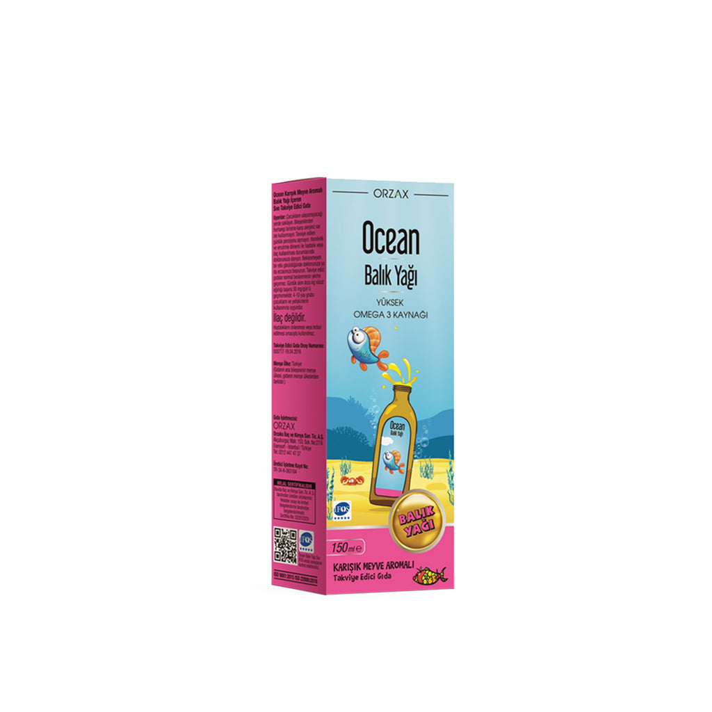 Orzax Ocean Balık Yağı Karışık Meyve Aromalı 2'li Paket