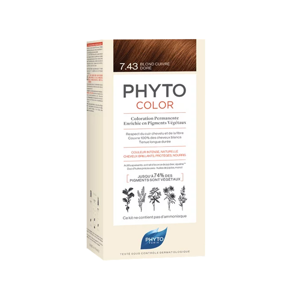 Phyto Phytocolor 7.43 - Kumral Bakır Dore | Saç Bakım | 40 ml | MOYSTİ